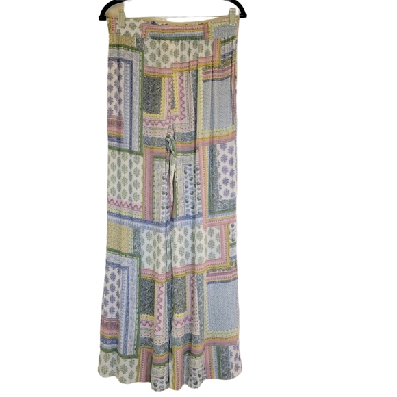 Floreat from Anthropologie Boho Floral Paisley Print Wide Leg Pants
